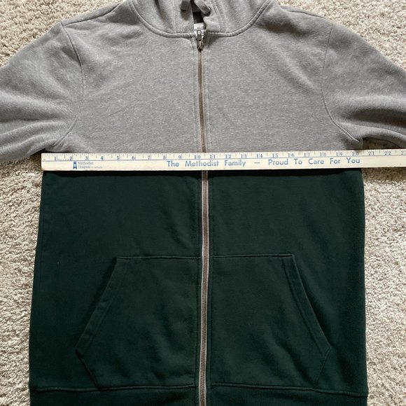 Goodfellow & Co Men's Color Blocked Green and Gray Jacket Hoodie Size Medium - Picture 4 of 5